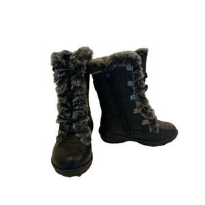 Toddler Girls Faux fur Combat Boots 6